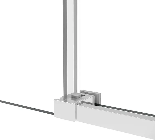 Душевая дверь в нишу Vincea Slim Soft 140 см, профиль хром, стекло прозрачное Sancos — Оригинал