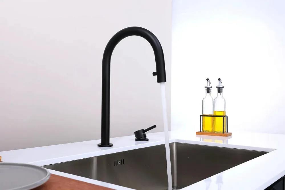 Смеситель для кухни Paulmark Estetica Es218006-AN антрацит Sancos — официальный сайт
