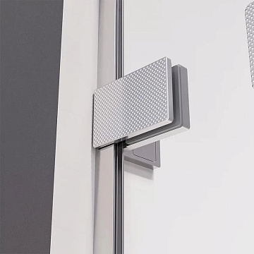 Душевая дверь в нишу Veconi Premium Alassio CH 150x200, профиль матовый хром, стекло прозрачное