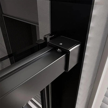 Душевой уголок Veconi Premium Trento PTC-SP-40B 120x80, профиль черный матовый, стекло прозрачное