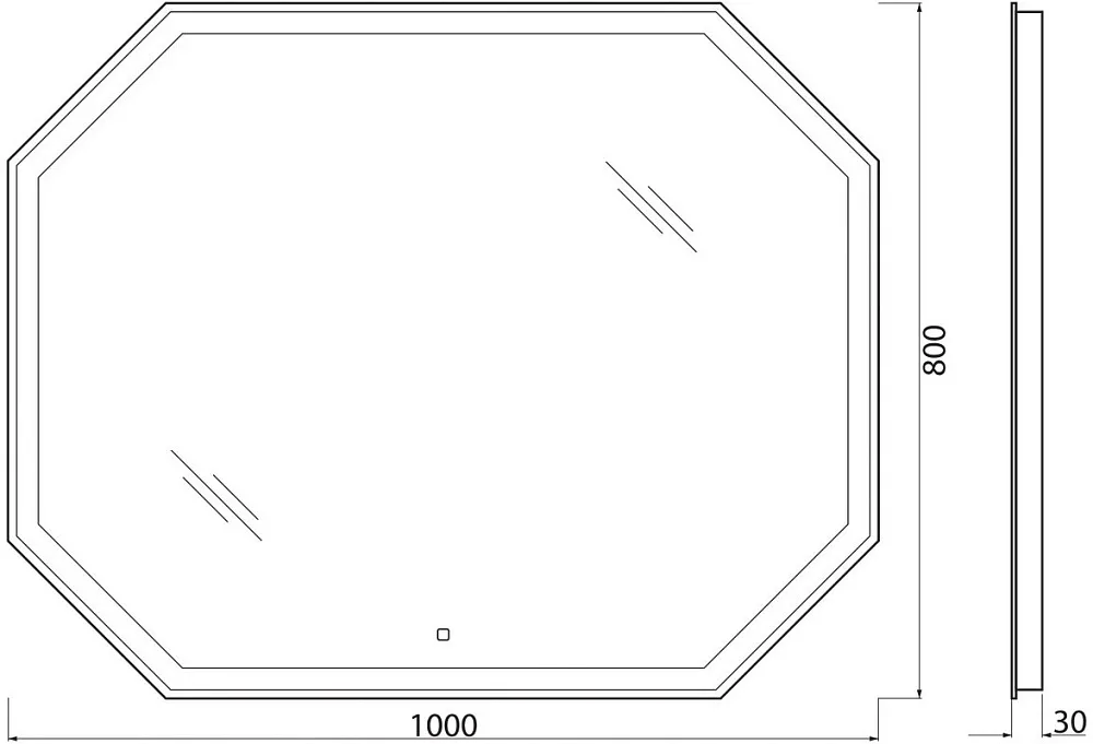 Зеркало BelBagno SPC-OTT-1000-800-LED-TCH Sancos — официальный сайт