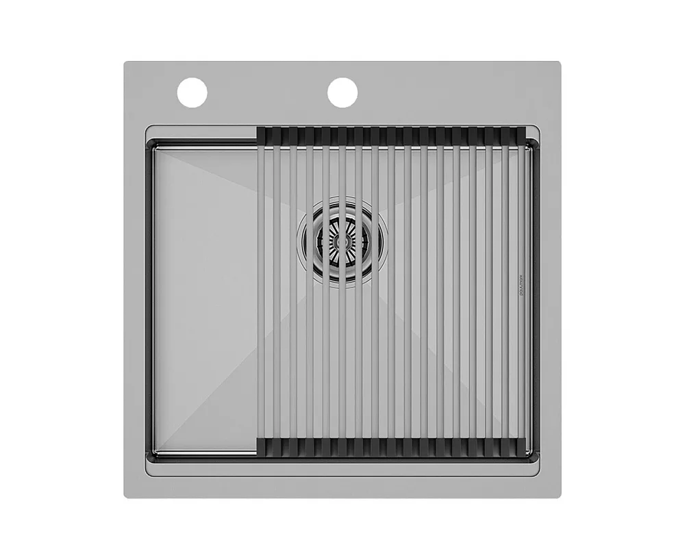 Мойка кухонная Paulmark Kroner PM705151-BS, брашированная сталь Sancos — официальный сайт