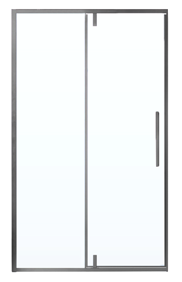 Душевая дверь в нишу Vincea Slim-N VDP-4SN100CLGM 100x195, профиль вороненая сталь