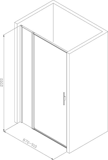 Душевая дверь в нишу Allen Brau Priority 3.31003.BBA 90