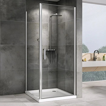Душевой уголок Abber Sonnenstrand AG04070-S75 75x70, профиль хром, стекло прозрачное