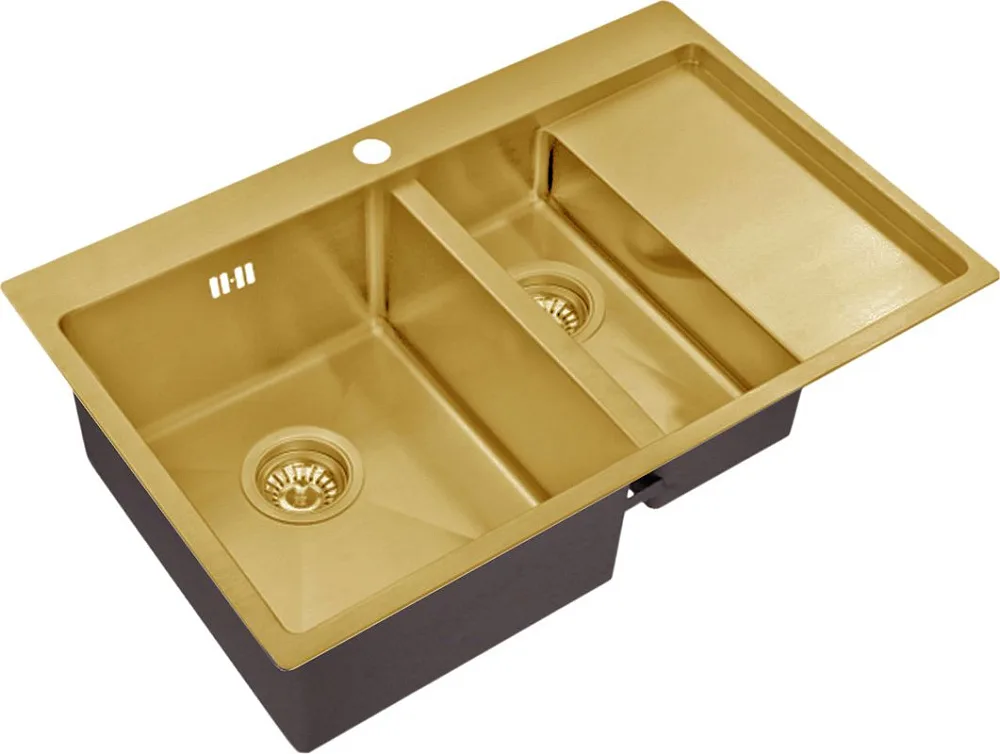 Мойка кухонная Zorg Inox PVD SZR 5178-2-L bronze Sancos — официальный сайт