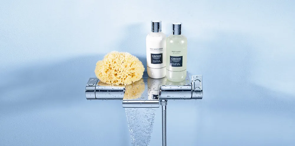 Термостатический смеситель Grohe Grohtherm 2000 New 34464001, для ванны с душем Sancos — официальный сайт