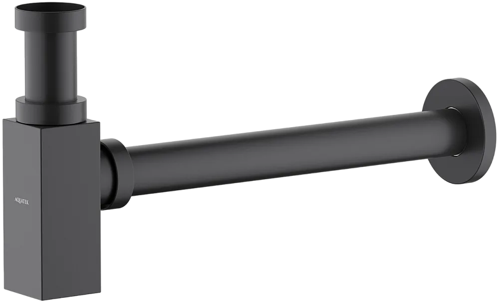 Сифон для раковины AQUATEK AQ6013MB, матовый черный Sancos — официальный сайт
