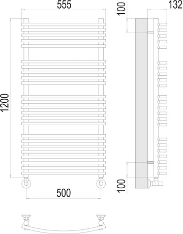 Полотенцесушитель водяной Terminus Марио П24 0 500х120