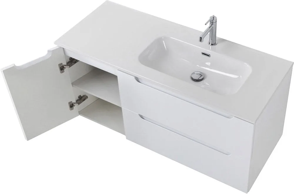 Тумба под раковину без столешницы BelBagno Etna 120 R 2 ящика, дверца, bianco lucido Sancos — официальный сайт