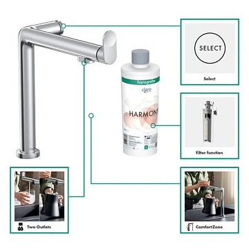 Смеситель для кухни Hansgrohe Aqittura M91 76804000 хром