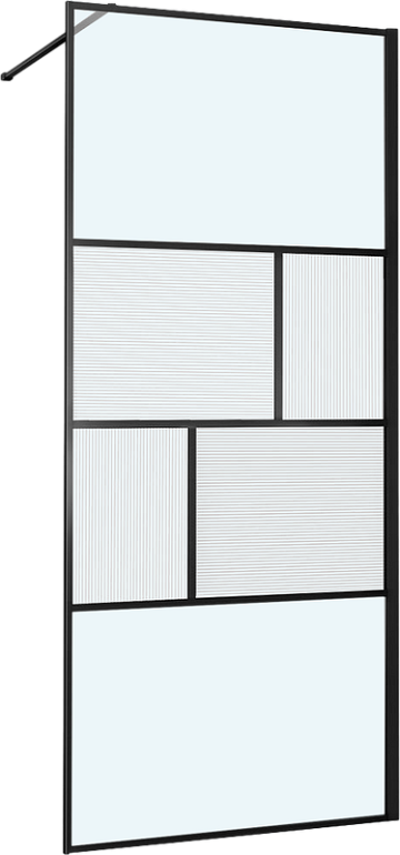 Душевая перегородка Vincea Walk-in HP Art VSW-1HC900CFB 90 см, профиль матовый черный, стекло прозра