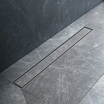 Душевой трап (лоток) AM.PM MasterFlow Tile 80 см, черный матовый