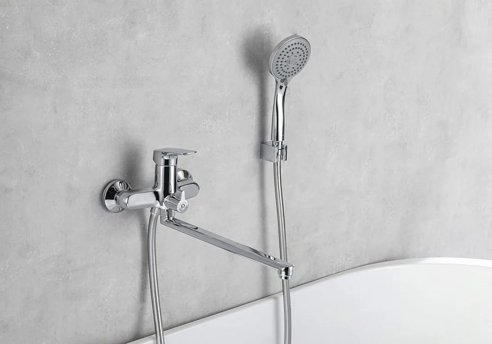Смеситель для ванны с душем AQUATEK Вега AQ1042CR, хром Sancos — официальный сайт