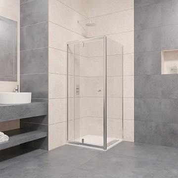 Душевой уголок RGW Passage PA-02+90 см (77-90)x90x185 профиль хром, стекло прозрачное