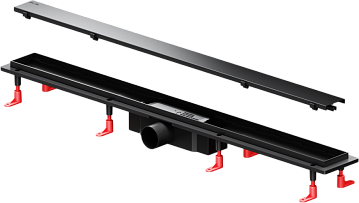 Душевой трап (лоток) AM.PM PrimeFlow Tile 90 см, черный матовый