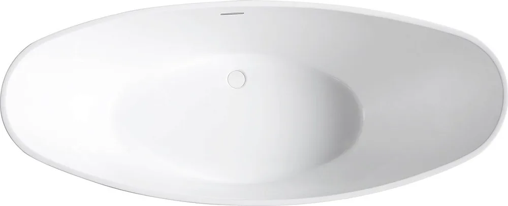 Акриловая ванна Abber AB9233G 185x80 см, отдельностоящая, серая, овальная, с каркасом, со сливом-пер Sancos — официальный сайт