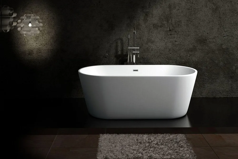Акриловая ванна Art&Max AM-520-1695-795 170x80 см, отдельностоящая, белая, овальная, с каркасом Sancos — официальный сайт