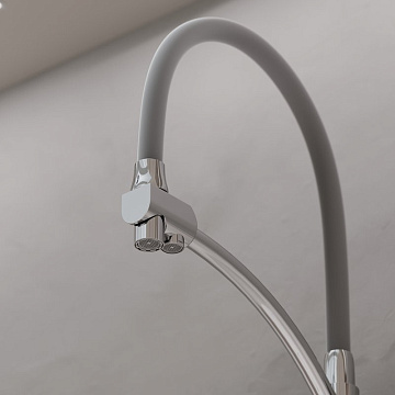 Смеситель для кухни Sancos Eri SC4001CH с гибким изливом, хром