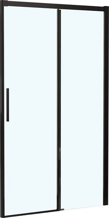 Душевой уголок RGW Leipzig LE-12B+80 см (117-121)x80x195 профиль черный матовый, стекло прозрачное