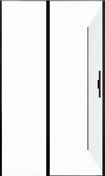 Душевой уголок Allen Brau Priority 120x80, профиль черный браш, стекло прозрачное
