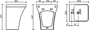 Раковина Ceramicanova Dion CN6067 белая глянцевая