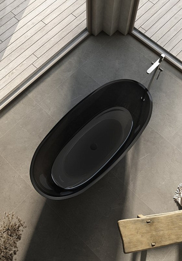 Акриловая ванна Abber Kristall 165x80 см, AT9701Onyx