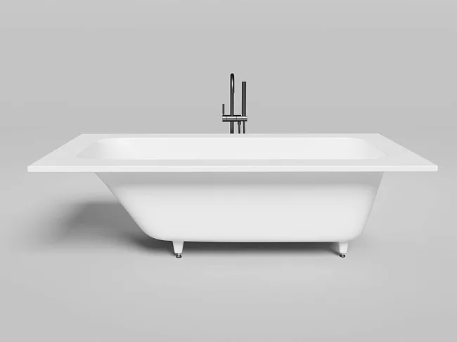 Ванна из искусственного камня Salini Orlanda Plus Kit S-Sense 190x100 см, встраиваемая, белая, на но Sancos — Оригинал