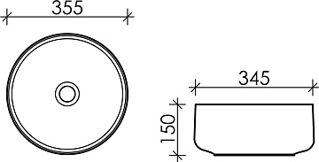 Накладная раковина Ceramicanova Element CN5047 35 см