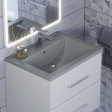Мебельная раковина Uperwood Foster Quartz 291030052 60 см, матовая серая, бетон