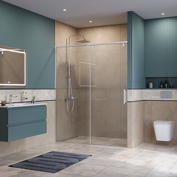 Душевая дверь в нишу BelBagno Soft Close-1 BF-1-150-C-Cr профиль хром