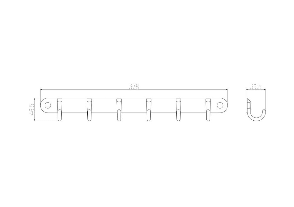 Крючок Wonzon & Woghand WW-9384-6 хром