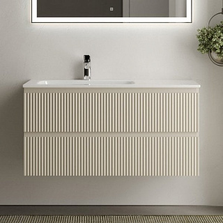 Тумба с раковиной Sancos Snob R 100 см, L, beige soft