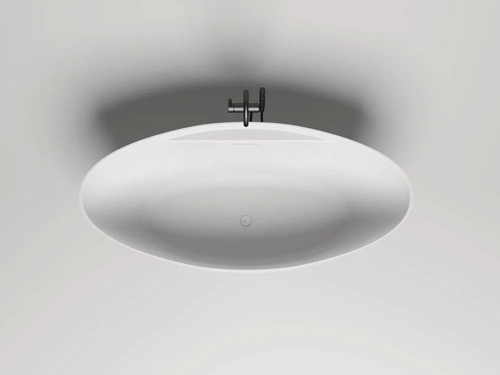 Ванна из искусственного камня Salini Diva S-Sense 180x85 см, отдельностоящая, белая, овальная, со сл Sancos — официальный сайт