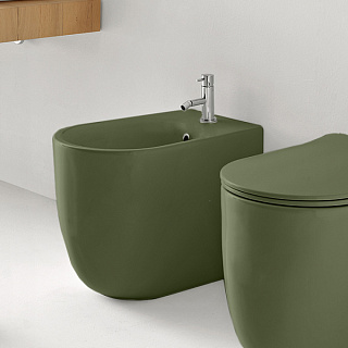 Биде напольное Kerasan Nolita 532011*1 одно отверстие, verde muschio