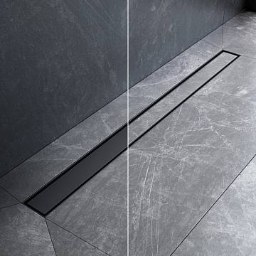Душевой трап (лоток) AM.PM MasterFlow Tile 90 см, черный матовый