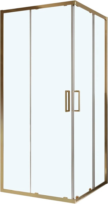 Душевой уголок BelBagno Luce A-2-100-C-ORO 100x100, профиль золото, стекло прозрачное