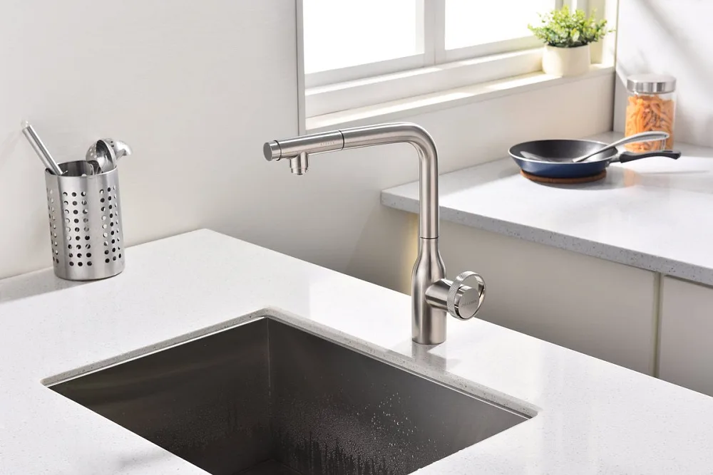 Смеситель для кухни Paulmark Urban Ur213104-NI никель Sancos — официальный сайт