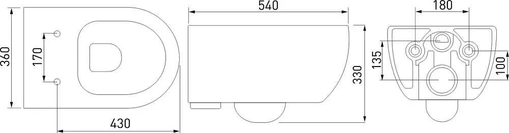 Унитаз подвесной Berges Ego XL Rimless 082228 Sancos — официальный сайт