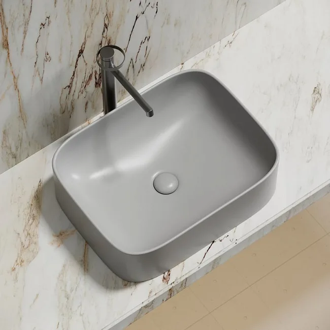 Накладная раковина Ceramicanova Element CN6052MSG серая матовая Sancos — Оригинал