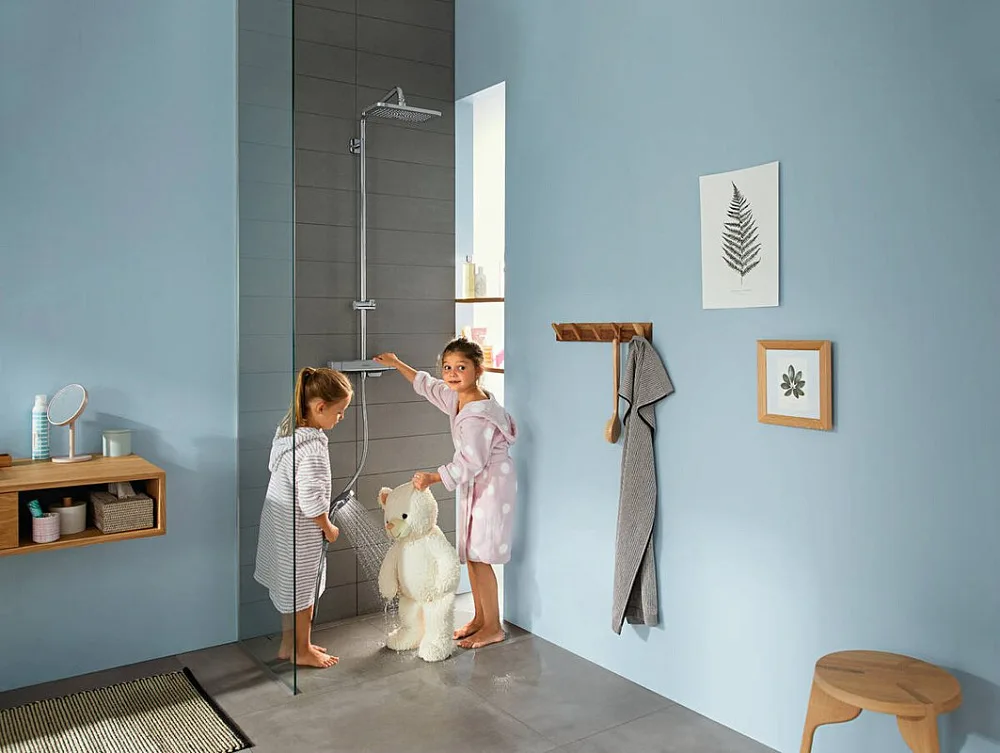 Душевая стойка Hansgrohe Croma 27630000, для душа, с термостатом Sancos — официальный сайт