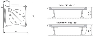 Поддон для душа Ravak Galaxy Pro Perseus Pro-90