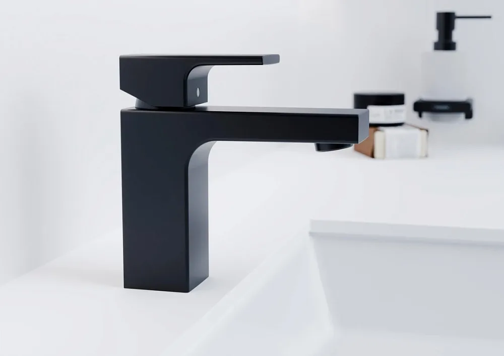 Смеситель для раковины Hansgrohe Vernis Shape 71569670 черный Sancos — официальный сайт