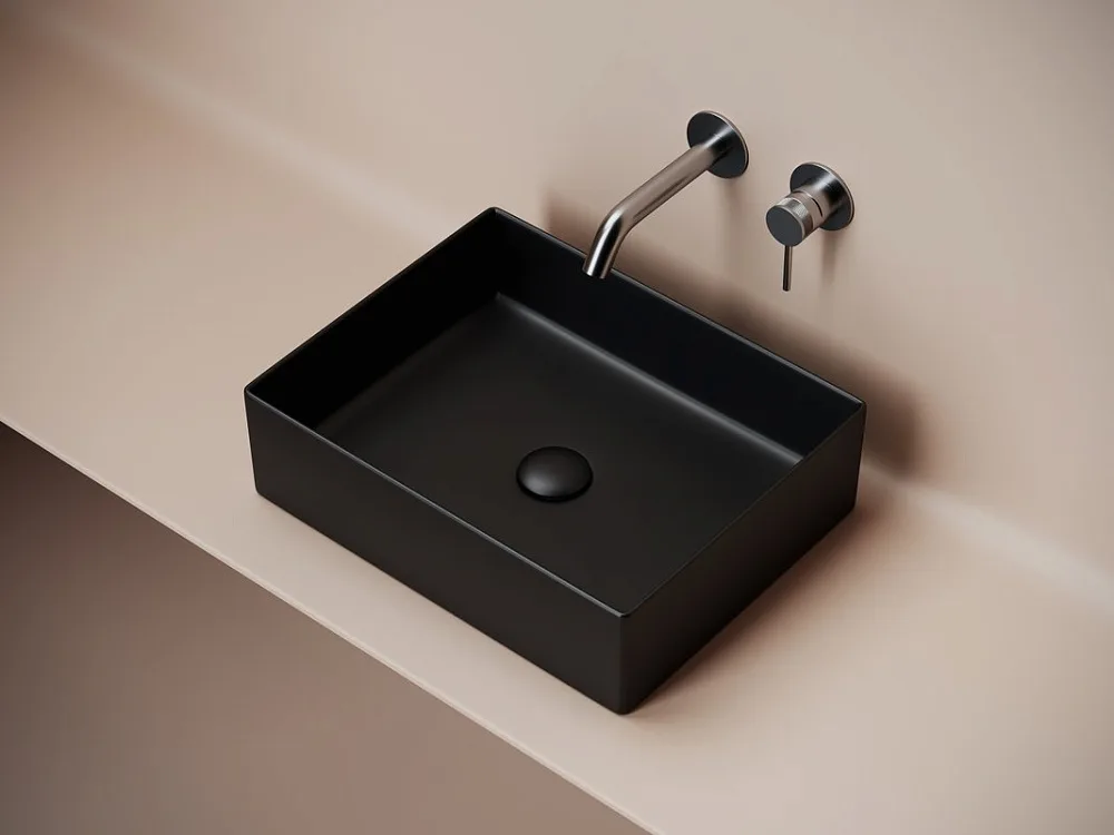 Накладная раковина Ceramicanova Element CN6069MB черная матовая Sancos — официальный сайт