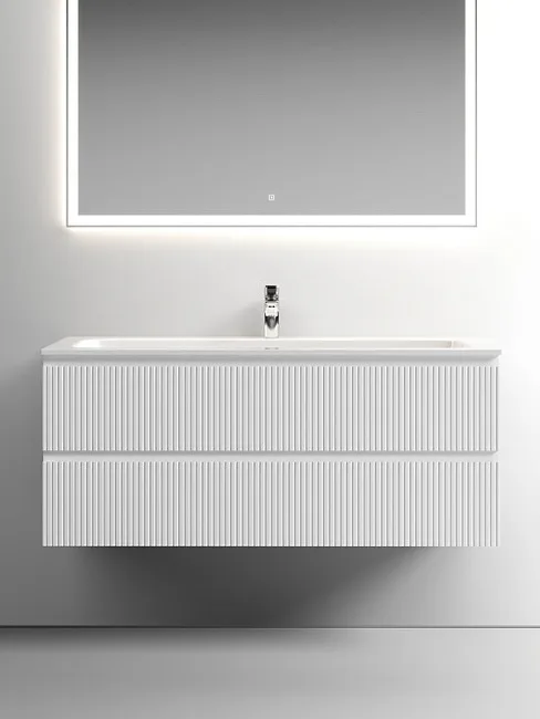 Тумба с раковиной Sancos Snob T 120 см, bianco, раковина CN7017 Sancos — Оригинал