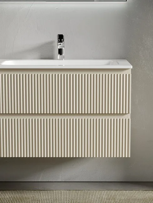 Тумба под раковину Sancos Snob R 100 подвесная Beige soft (капучино), SNR100RCE Sancos — Оригинал