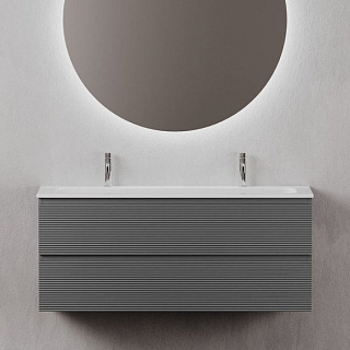 Тумба с раковиной Sancos Folk 120 на двоих, grey soft