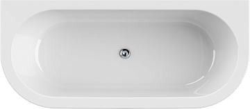Акриловая ванна Cezares Slim 180x80 см, SLIM WALL-180-80-60-NERO-SET
