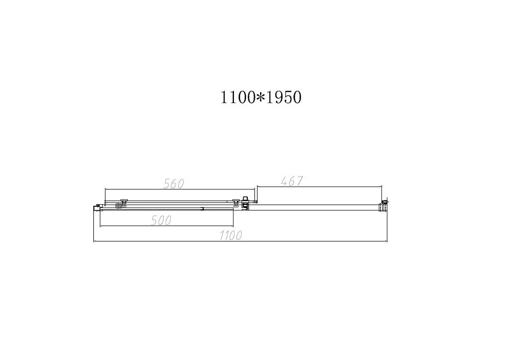 Душевая дверь в нишу Vincea Slim-N VDS-4SN110CLG 110 см, профиль брашированное золото, стекло прозра Sancos — официальный сайт