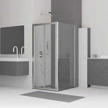 Душевой уголок RGW Classic CL-21+80 см (76-81)x80x185 профиль хром, стекло прозрачное